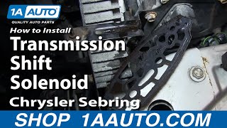 How to Replace Transmission Shift Solenoid 9510 Chrysler Sebring Sedan Coupe [upl. by Anauq]