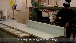 Laminate worktop postforming process [upl. by Weld]