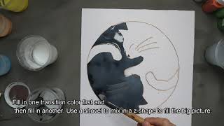 1Cloisonné painting for beginner enamel panting sand art CAT [upl. by Yk914]