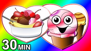 quotYummy Ice Creamquot Collection  Learn the Calendar ABCs amp 123s  Songs for Children  Nursery Rhymes [upl. by Siro]