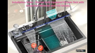 Plantex Fully Equipped LED Panel Kitchen Sink Installation [upl. by Lubin]