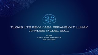 Tugas UTS  Analisis Model SDLC [upl. by Cressy]