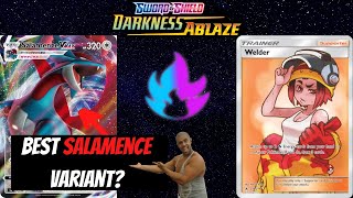 NEW Salamence VMAX Welder Deck Profile  Deck List Darkness Ablaze POST ROTATION [upl. by Ahidam786]