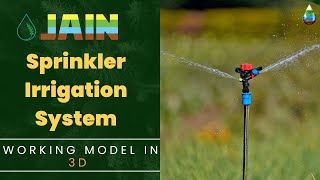 Jain Sprinkler Irrigation System Working Model 3D Animation [upl. by Yekcin]