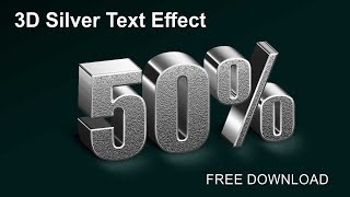 How to make 3D Silver Text Effect in photoshop  PSD File Free Download  Page  213 [upl. by Asirral]