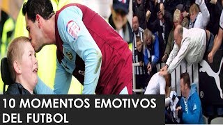 10 MOMENTOS EMOTIVOS DEL FÚTBOL  ENTREGA DE CAMISETAS [upl. by Ahtabat]