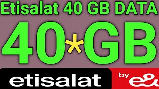 Etisalat 40 GB DATA OFFER 2023 [upl. by Gunzburg]