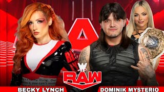 Becky Lynch vs Dominik Mysterio Full Match WWE SmackDown 2024 Highlights [upl. by Ruella]