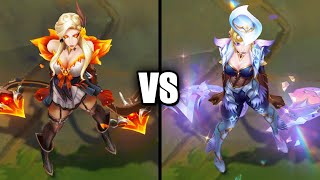 High Noon Evelynn vs Prestige High Noon Evelynn Skins Comparison League of Legends [upl. by Tabatha]