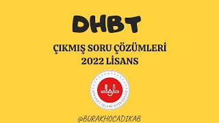 2022 DHBT ÇIKMIŞ SORU ÇÖZÜMÜ VE ANALİZİ [upl. by Nagear]