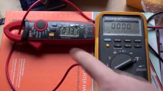 UNIT UT211B testing current clamp meter low current DC [upl. by Cranford424]