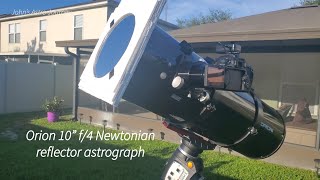 First Light  Sun with my Orion 10quot f4 Newtonian Reflector Astrograph  in 4K [upl. by Ydnarb]