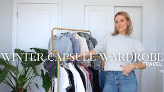 WINTER CAPSULE WARDROBE  TRAVEL EDITION [upl. by Kcam]