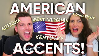 🇬🇧 Brits React to Different American Accents 🇺🇸 [upl. by Aldrich]