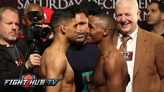 Amir Khan vs Devon Alexander Full Video Full Weigh In  Face Off [upl. by Llewoh]