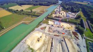 Verbreiterung DortmundEmsKanal bei Münster UHD  06072017 [upl. by Dyna]