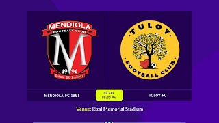 Copa Paulino Alcantara 2023  Mendiola FC 1991 vs Tuloy FC [upl. by Qifahs]