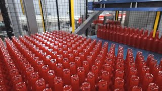 Robotic palletizer amp depalletizer for glass bottles [upl. by Just]