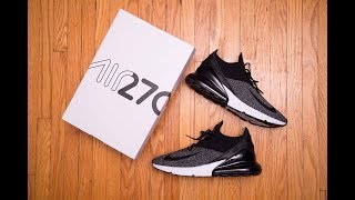 How different is FLYKNIT  Nike Air Max 270 Flyknit Oreo Review and On Feet [upl. by Celinka]