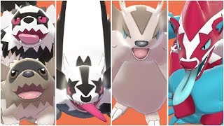 FULL ZIGZAGOON EVOLUTION TEAM Shiny Zigzagoon Galarian Forms Linoone Obstagoon [upl. by Formica]