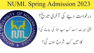 NUML Spring Admission 2023 [upl. by Nnitsuj]