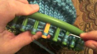 How to Decrease the Crown on an Adult Loom Knit Hat [upl. by Sloan521]