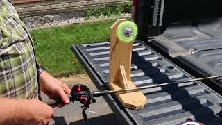 How To DIY Fishing Line Spooler Under 10 [upl. by Kenward]