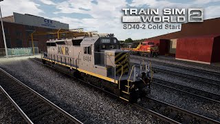 SD402 Full Cold Start  Train Sim World 2 [upl. by Htnnek]