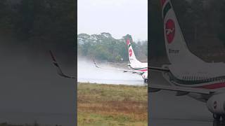 Biman B737 Taxi to Takeoff in Rainy Day  2 sylhet dhaka aviation bangladesh airport biman [upl. by Mcconaghy]