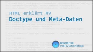 HTML erklärt 9 Doctype und MetaDaten [upl. by Hgiellek]