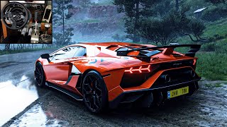 1560HP Lamborghini Aventador SVJ  Forza Horizon 5  Thrustmaster T300RS Gameplay [upl. by Prudie]