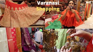 Varanasi Shopping  Where to buy Best Lahga or Banarsi Saree  Dashashwamedh Ghat  simply shilpi [upl. by Gabel139]