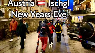 New Years Eve Austria Ischgl ApresSki Ski Party Fireworks 2023 [upl. by Esidarap]