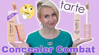 NEW Tarte Shape Tape RADIANT Concealer vs Tarte Shape Tape ULTRA CREAMY Concealer [upl. by Neruat]