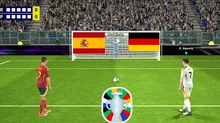 SPAIN vs GERMANY  PENALTY SHOOTOUT  UEFA EURO CUP 2024  E FOOTBALL MOBILE 2024  QUARTER FINAL [upl. by Leryt]