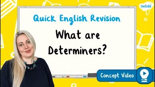 What Are Determiners  KS2 English Concept for Kids [upl. by Eilyk]