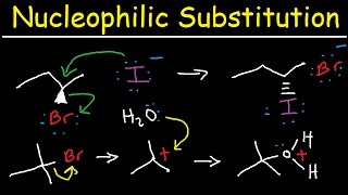 Nucleophilic Substitution Reactions  SN1 and SN2 Mechanism Organic Chemistry [upl. by Nevanod]