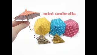 DIY Miniature Doll Mini Umbrella  Can Open amp Close [upl. by Lorna273]