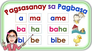 Filipino Reading Lesson Part 2  Matutong bumasa  Pagbasa ng salitang may dalawang pantig [upl. by Ottavia]