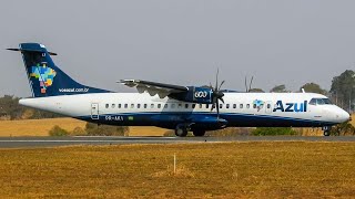 Pouso e decolagem do ATR 72600  PRAKI da Azul Linhas Aéreas no Aeroporto de Patos de Minas [upl. by Aidni]