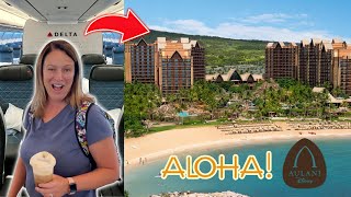 Hawaii Vlog  Delta Flight To Honolulu  Checking In To Disneys Aulani Resort Ko Olina [upl. by Ellery]