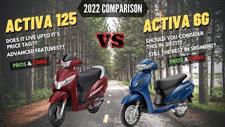 ACTIVA 125 VS ACTIVA 6G  Detailed Comparison  Features  Price  Which One To Buy  Road Zest [upl. by Oneida]