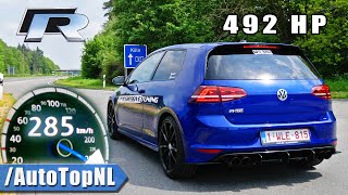 492HP VW GOLF R MK7 0100 amp 100200 Acceleration amp SOUND by AutoTopNL [upl. by Ollopa]