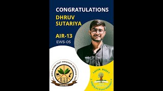 DHRUV SUTARIYAAIR13 EWS05  EXPERIENCE SHARING  AIAPGET2024 JOURNEY  VD DHAVAL DHOLAKIYA [upl. by Aiken834]