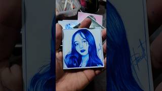 MiniPortrait using ballpoint pen and Ink painting artist ballpointpendrawing art portrait [upl. by Efar]