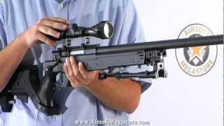 Airsoft Megastore Review Mauser SR22 Full Metal Bolt Action Sniper Rifle Package Airsoft Gun [upl. by Wolbrom]