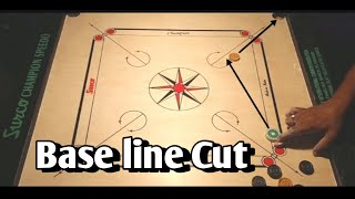 Carrom Board Base Line Cut shots SSCA how to play carromcarrom board tricks carrom technique [upl. by Enelime690]