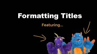 MLA Style 8th Edition Formatting Titles [upl. by Ennasus]