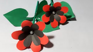 Simple Paper Flower  Paper Craft  DIY flower  Origami  Assignment  Project  Paper Crafts 4 [upl. by Teiluj]