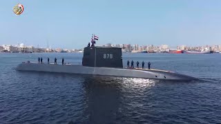 Egyptian Navy Receives German S44 Submarine  Type 2091400 [upl. by Ziegler]